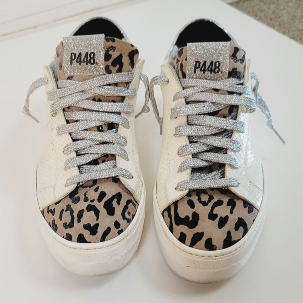 P448 Thea Platform Sneakers in Python Roccia Leop… - image 2